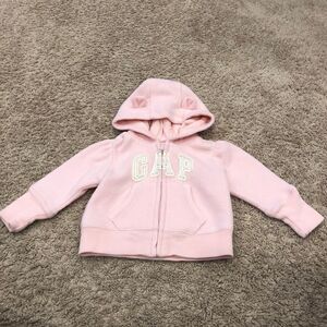 BABY Gap hooded zip up sweatshirts pink 3-6 months